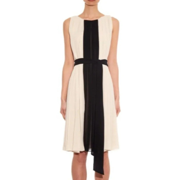 L’AGENCE Pleated Crepe Sleeveless Dress sz 2 - Picture 1 of 11